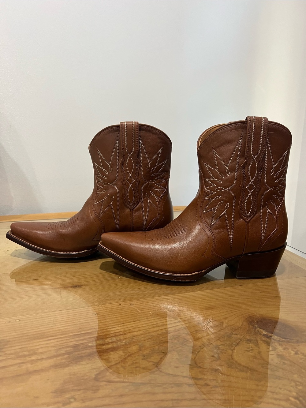 Tecovas Lynn saddle Western Heeled Boots Brown US 8 B